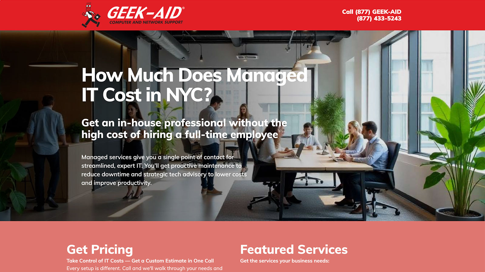 How much does managed IT cost in NYC page