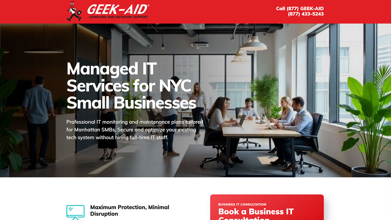GEEK-AID managed IT services for NYC small businesses page